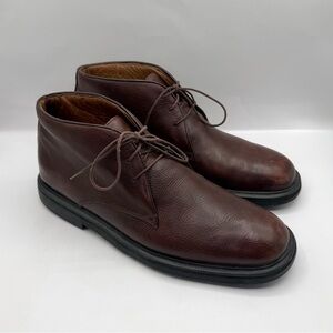 Hush Puppies Men’s Leather Lace Up Chukka Style Boot Comfort Chestnut Size 11 M